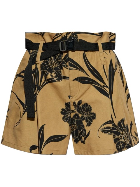 Moncler floral-print shorts - Neutrals - zdjęcie produktu nr 1