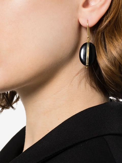 ISABEL MARANT stone-embellished drop earrings - Black - zdjęcie produktu nr 2