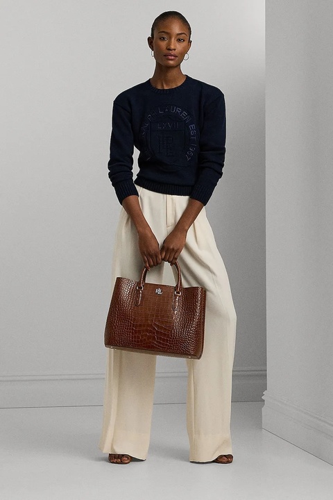 Lauren Ralph Lauren torebka skórzana kolor brązowy 431942189 - zdjęcie produktu nr 2