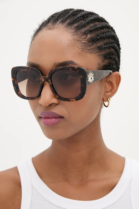 Kurt Geiger London okulary przeciwsłoneczne Evil Eye damskie kolor brązowy 4738932679 - zdjęcie produktu nr 1