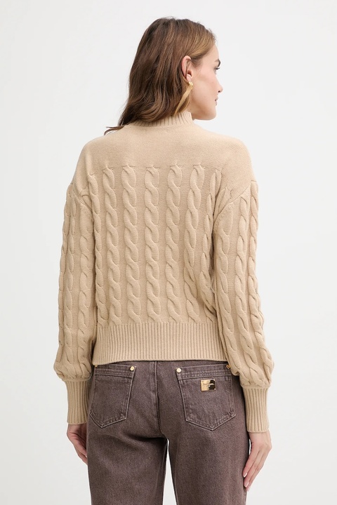 Guess sweter z dodatkiem wełny ELSA damski kolor beżowy z golfem W5BR30 Z1192 - zdjęcie produktu nr 2