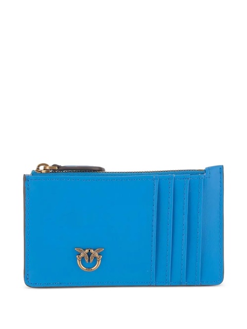 PINKO zip-top logo-plaque cardholder - Blue - zdjęcie produktu nr 1