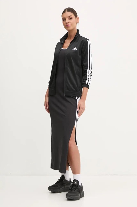 adidas bluza W 3S TT TRIC damska kolor czarny z aplikacją JC8889 - zdjęcie produktu nr 2