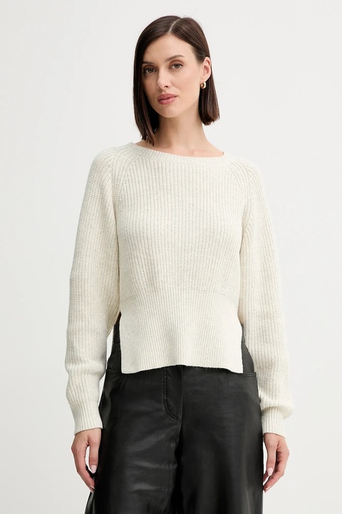 Twinset sweter z domieszką wełny damski kolor beżowy 252AP3240 - zdjęcie produktu nr 1