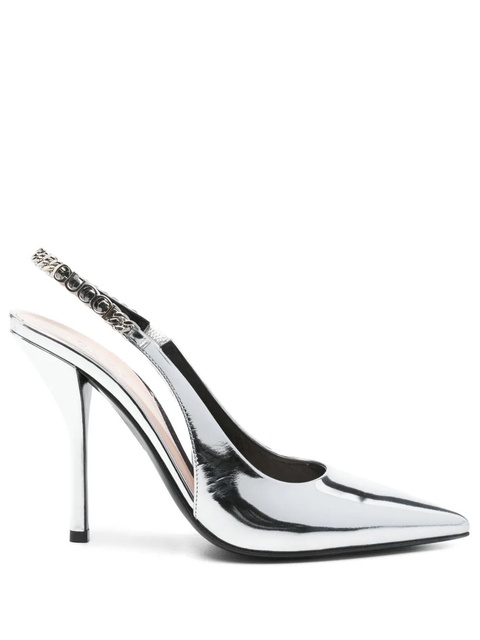 Gucci 110mm leather pumps - Silver - zdjęcie produktu nr 1