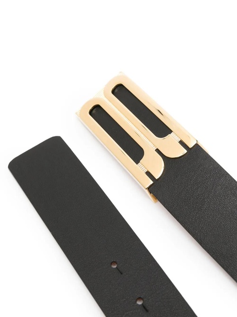 Victoria Beckham logo-plaque leather belt - Black - zdjęcie produktu nr 2