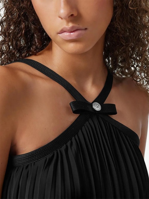 Versace halterneck pleated mini dress - Black - zdjęcie produktu nr 2