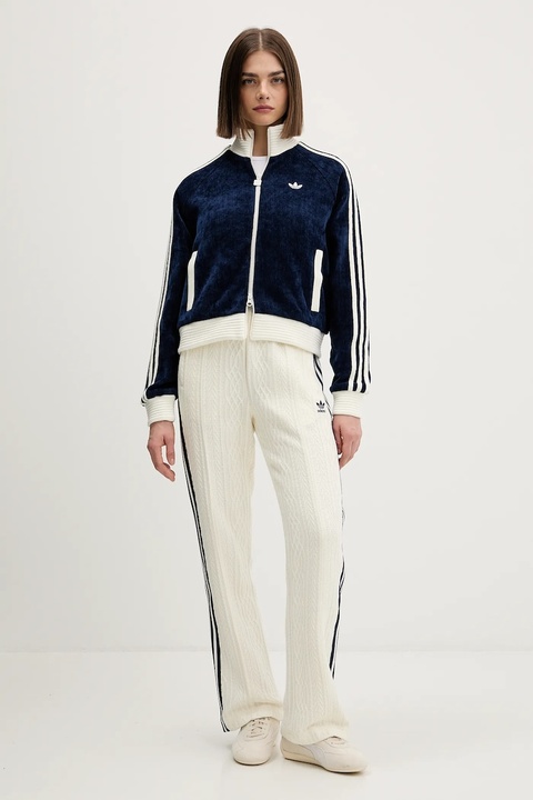 adidas Originals bluza Velour damska kolor granatowy z aplikacją KS7779 - zdjęcie produktu nr 1