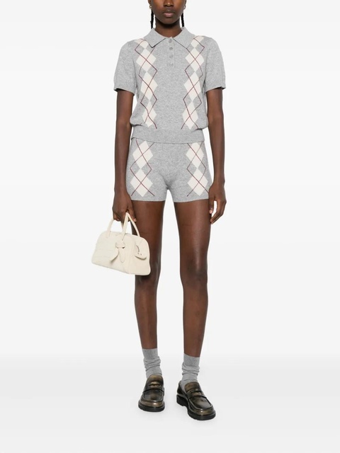 SANDRO argyle-pattern polo top - Grey - zdjęcie produktu nr 2