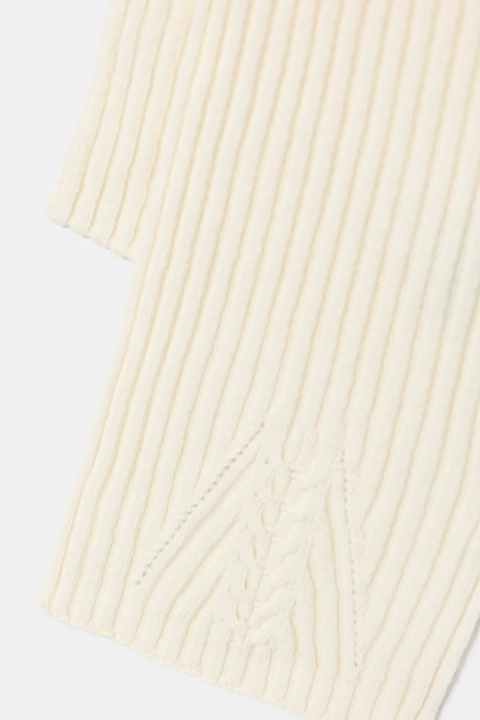 United Colors of Benetton szalik wełniany kolor beżowy gładki 1244DU01G - zdjęcie produktu nr 1