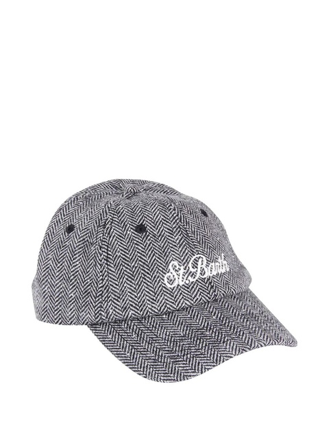 MC2 Saint Barth herringbone-pattern baseball cap - Grey - zdjęcie produktu nr 1