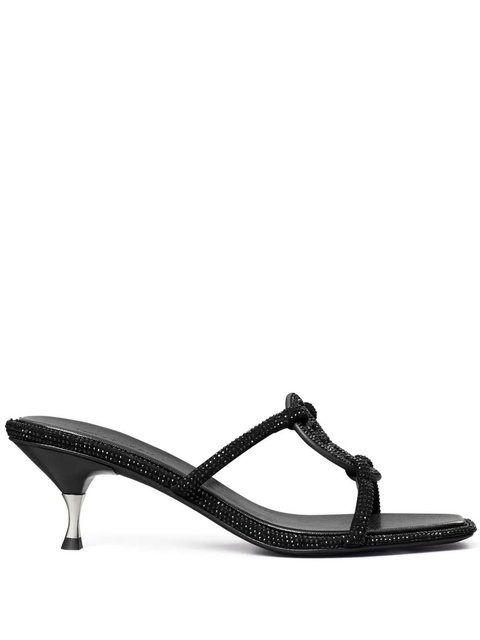 Tory Burch 55mm Miller crystal-embellished sandals - Black - zdjęcie produktu nr 1