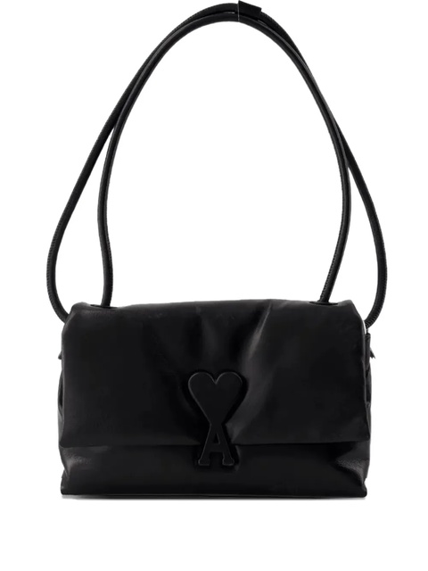 AMI Paris heart-logo shoulder bag - Black - zdjęcie produktu nr 1