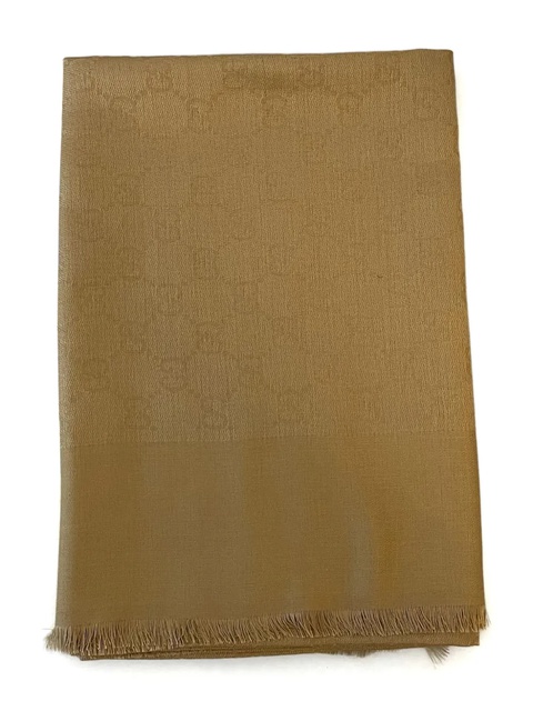 Gucci GG monogram cotton-silk scarf - Neutrals - zdjęcie produktu nr 1