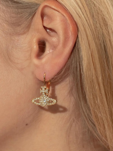 Vivienne Westwood orb crystal earrings - Gold - zdjęcie produktu nr 2