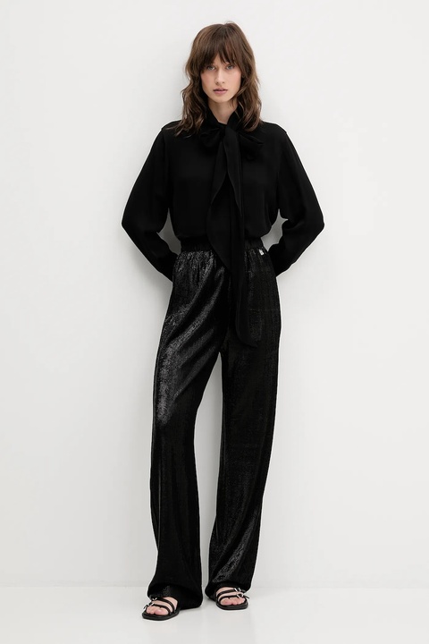 HUGO spodnie damskie kolor czarny proste high waist 50548404 - zdjęcie produktu nr 2