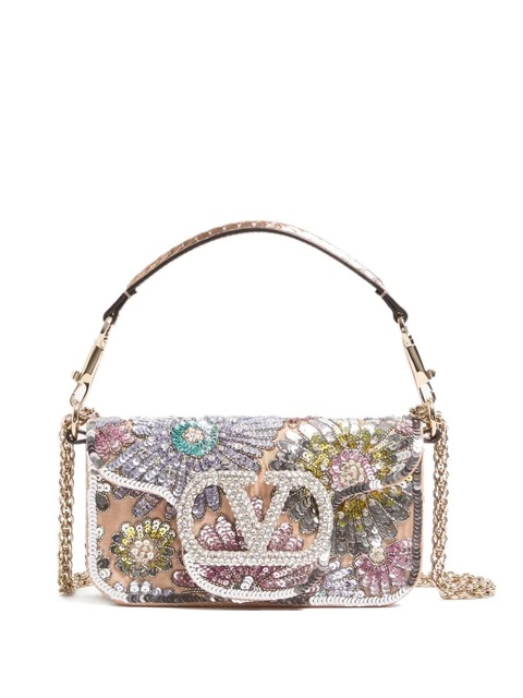 Valentino Garavani small Locò floral-embroidered tote bag - Neutrals - zdjęcie produktu nr 1