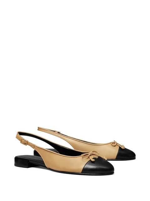 Tory Burch leather ballerina shoes - Brown - zdjęcie produktu nr 2