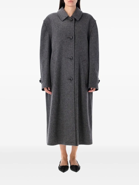 Prada buttoned-fastening wool oversized coat - Grey - zdjęcie produktu nr 1