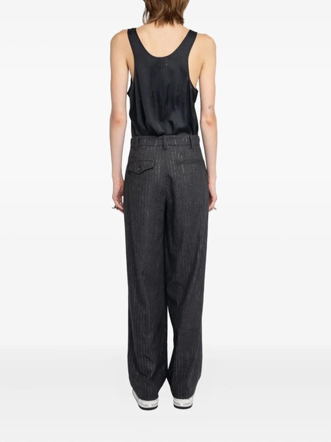 Zadig&Voltaire pleated pinstripe trousers - Black - zdjęcie produktu nr 2
