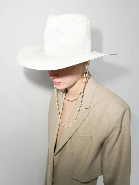 Ruslan Baginskiy chain-strap wide-brim hat - Neutrals - zdjęcie produktu nr 1