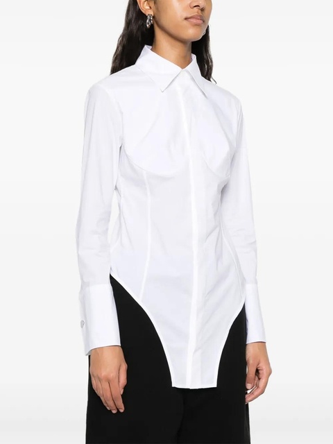 Jean Paul Gaultier poplin bodysuit - White - zdjęcie produktu nr 2
