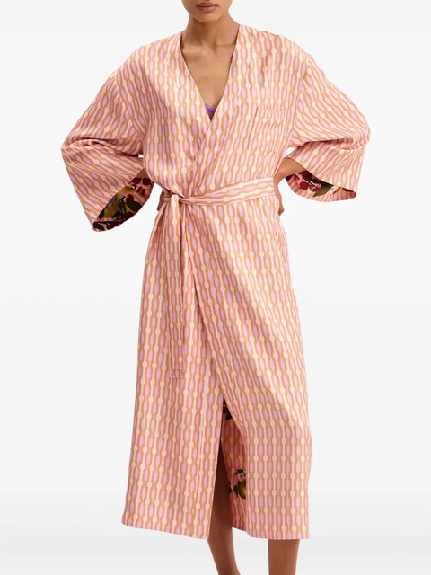 ERES Saveur fruit-print chain-pattern reversible robe - Pink - zdjęcie produktu nr 2