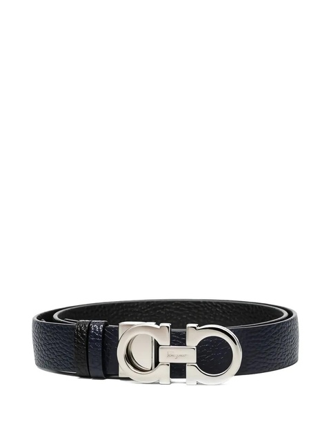 Ferragamo Gancini-buckle leather belt - Blue - zdjęcie produktu nr 2