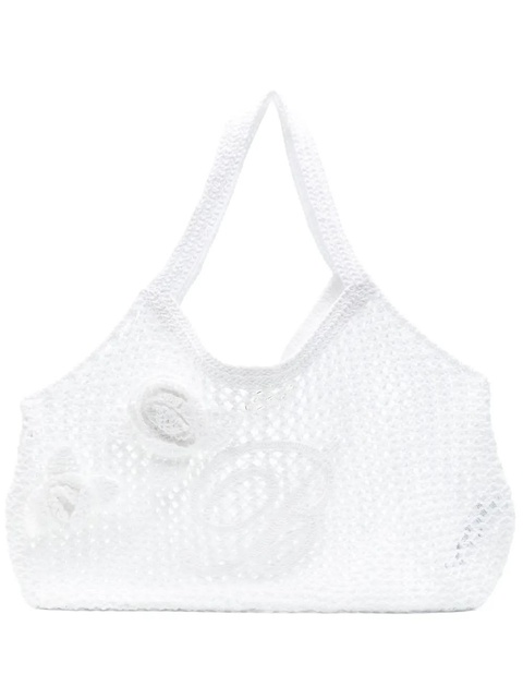 Blumarine logo-embroidered shoulder bag - White - zdjęcie produktu nr 1