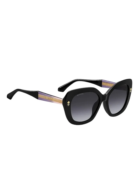 ETRO rose-embellished geometric sunglasses - Black - zdjęcie produktu nr 1