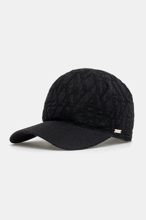 Armani Exchange czapka z daszkiem z dodatkiem wełny kolor czarny XW001494 AF11956 - zdjęcie produktu nr 1
