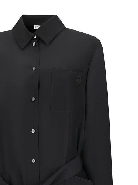 LOEWE belted silk blouse - Black - zdjęcie produktu nr 2