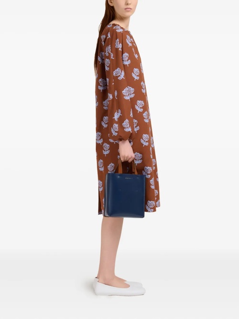 Marni mini Museo two-tone structured tote bag - Blue - zdjęcie produktu nr 2
