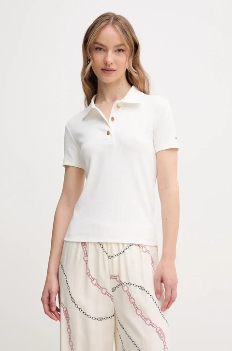Tommy Hilfiger polo damski kolor biały WW0WW45436 - zdjęcie produktu nr 1