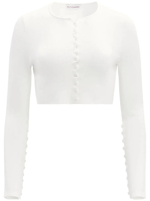 Altuzarra Haruni scallop-edge knitted top - White - zdjęcie produktu nr 1