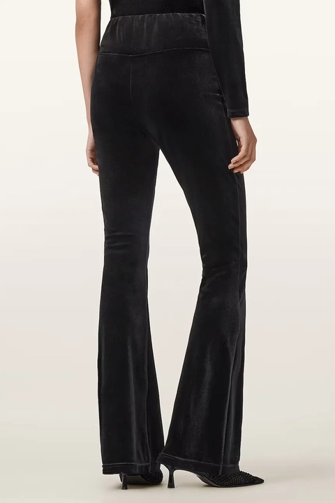 AllSaints spodnie welurowe damskie kolor czarny high waist W060TD - zdjęcie produktu nr 1
