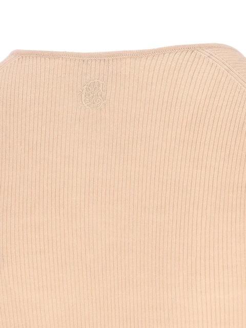 Chloé Henley ribbed button-front T-shirt - Pink - zdjęcie produktu nr 2