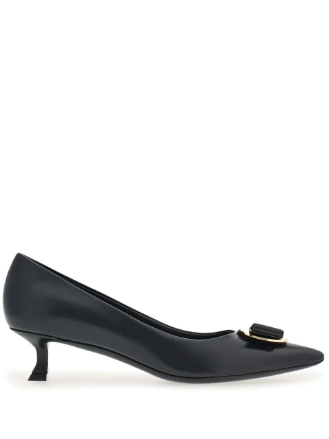 Ferragamo New Vara 40mm leather pumps - Black - zdjęcie produktu nr 1
