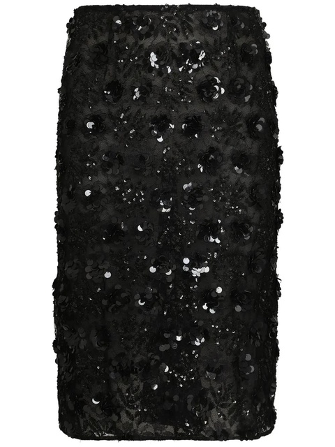 Dolce & Gabbana sequin-embellished skirt - Black - zdjęcie produktu nr 1