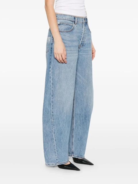 Alexander Wang crystal-embellished wide-leg jeans - Blue - zdjęcie produktu nr 2