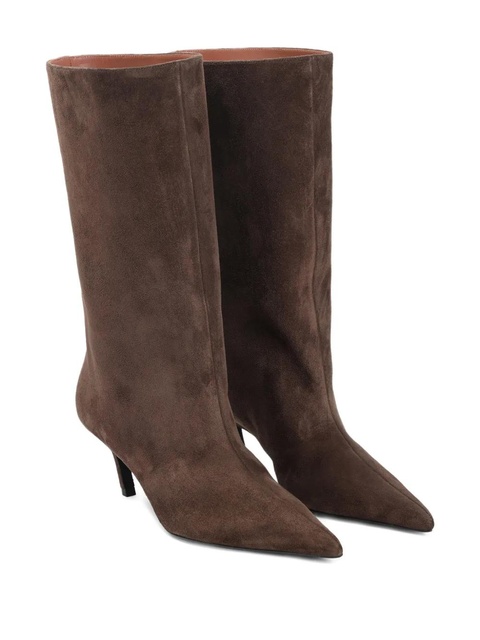 Amina Muaddi pointed-toe stiletto-heel boots - Brown - zdjęcie produktu nr 2