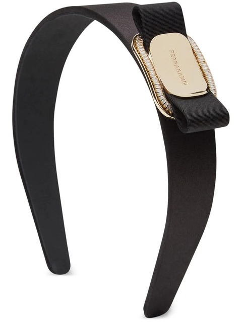 Ferragamo logo engraved headband - Black - zdjęcie produktu nr 1