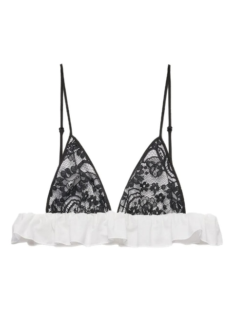 Prada lace-panelling top - Black - zdjęcie produktu nr 1