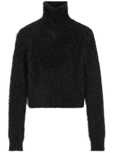 AMI Paris brushed-effect cotton jumper - Black - zdjęcie produktu nr 1