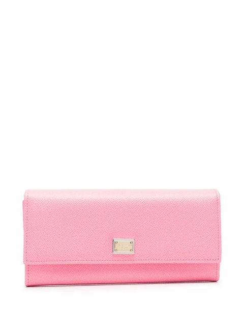 Dolce & Gabbana logo-plaque leather wallet - Pink - zdjęcie produktu nr 1