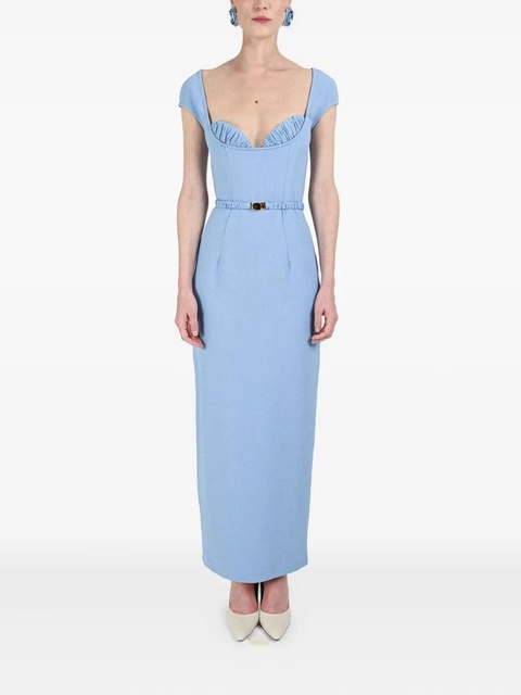 Rowen Rose bra-detail belted long dress - Blue - zdjęcie produktu nr 2