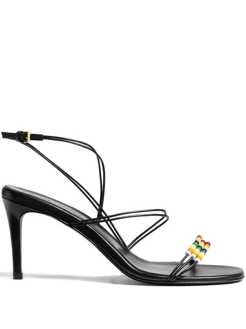 KHAITE Loop beaded sandals - Black - zdjęcie produktu nr 1