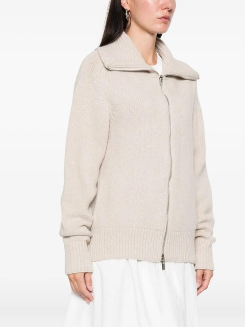 Jacquemus zip-collar cardigan - Neutrals - zdjęcie produktu nr 2