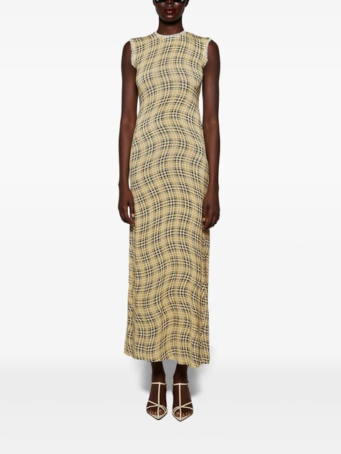 Rabanne tartan-check maxi dress - Neutrals - zdjęcie produktu nr 2