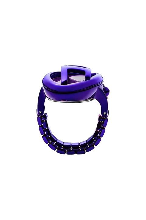 Diesel pierścionek z zegarkiem D-Era Watch Ring damski kolor fioletowy DZ5624 - zdjęcie produktu nr 2